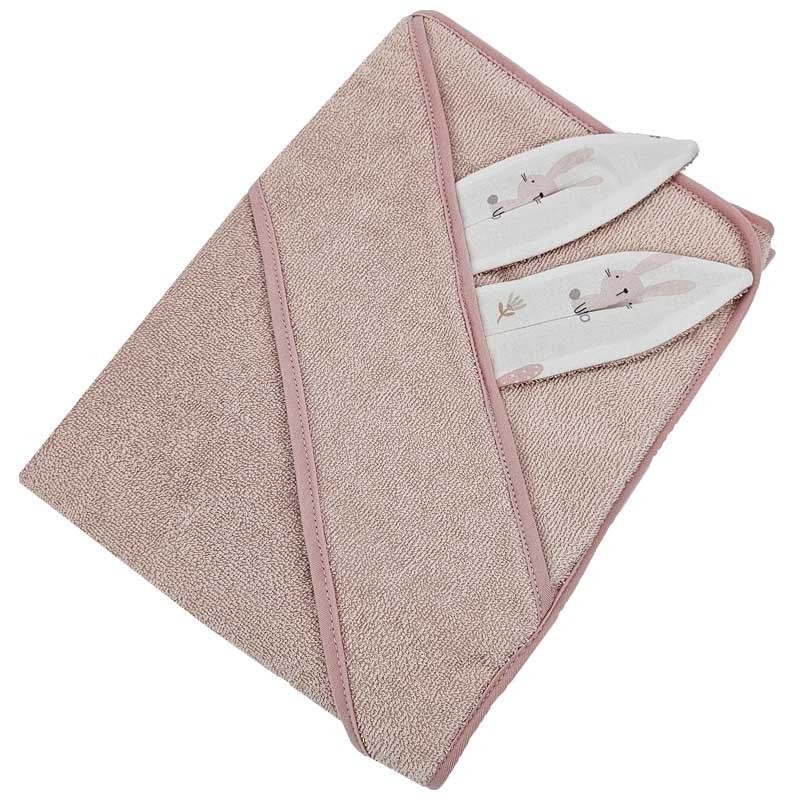Bademantel aus Baumwolle BUNNY/ROSE PINK