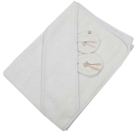 Bamboo bath robe BUNNY/WHITE