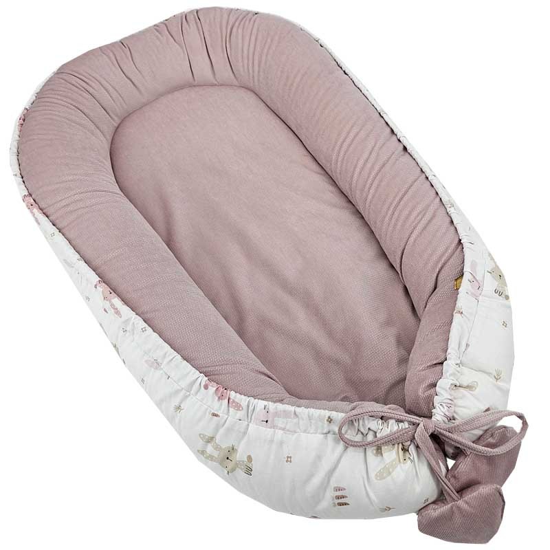 VELVET hniezdo pre miminko BUNNY/ROSE PINK