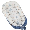 VELVET baby cocoon GIRAFFE/BLUE