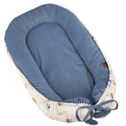 VELVET baby cocoon GIRAFFE/BLUE VELVET baby cocoon GIRAFFE/BLUE