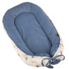 VELVET baby cocoon GIRAFFE/BLUE