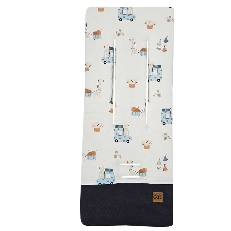 Kinderwageneinsatz mit Schaumstoff MEMORY GIRAFFE/BLUE Kinderwageneinsatz mit Schaumstoff MEMORY GIRAFFE/BLUE