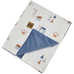 Oktatási takaró VELVET béléssel GIRAFFE/BLUE Oktatási takaró VELVET béléssel GIRAFFE/BLUE