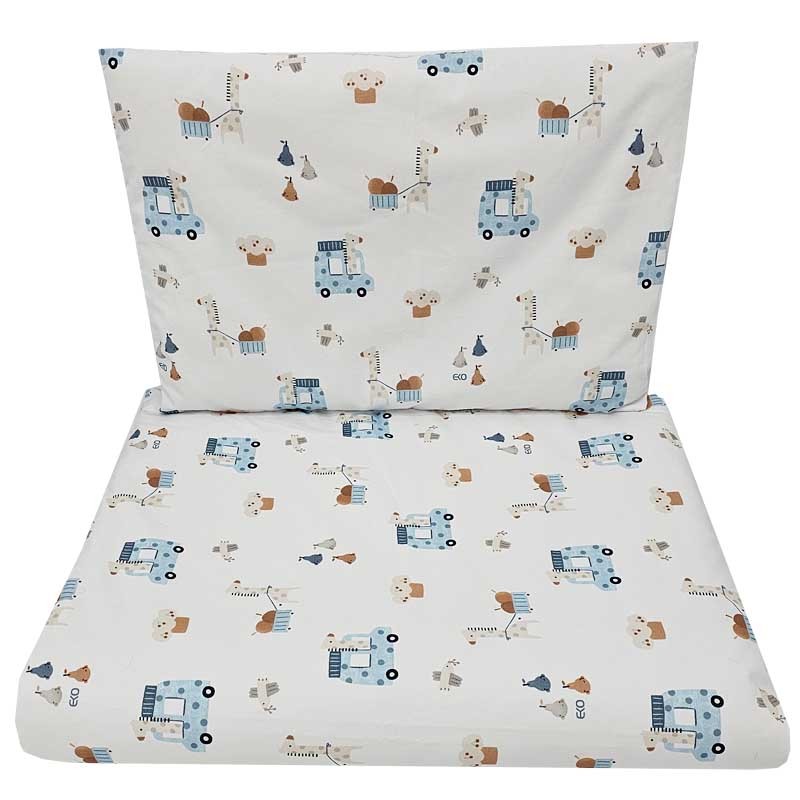 Printed cotton bedding - 2-piece 120x90 cm GIRAFFE Printed cotton bedding - 2-piece 120x90 cm GIRAFFE