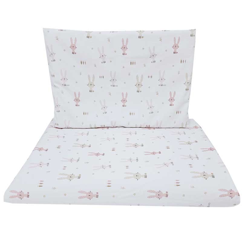 Printed cotton bedding - 2-piece 135x100 cm BUNNY