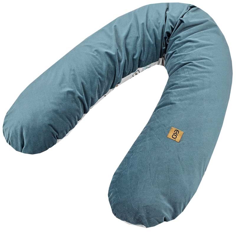 VELVET Feeding Pillow LION/GREEN SEA VELVET Feeding Pillow LION/GREEN SEA