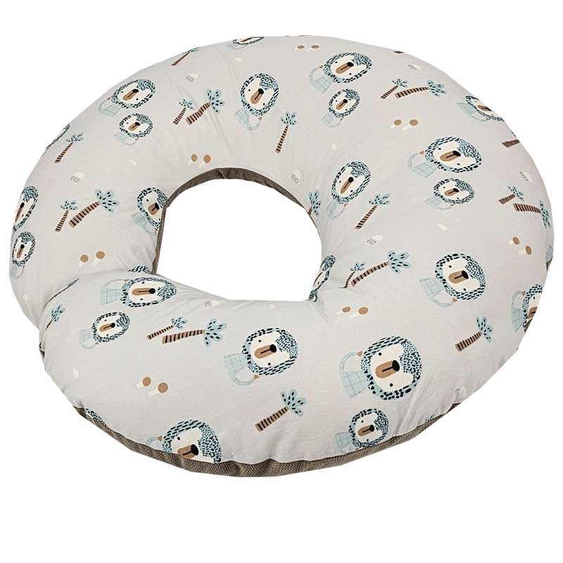 Sametový croissant na kojení LION/BEIGE Sametový croissant na kojení LION/BEIGE