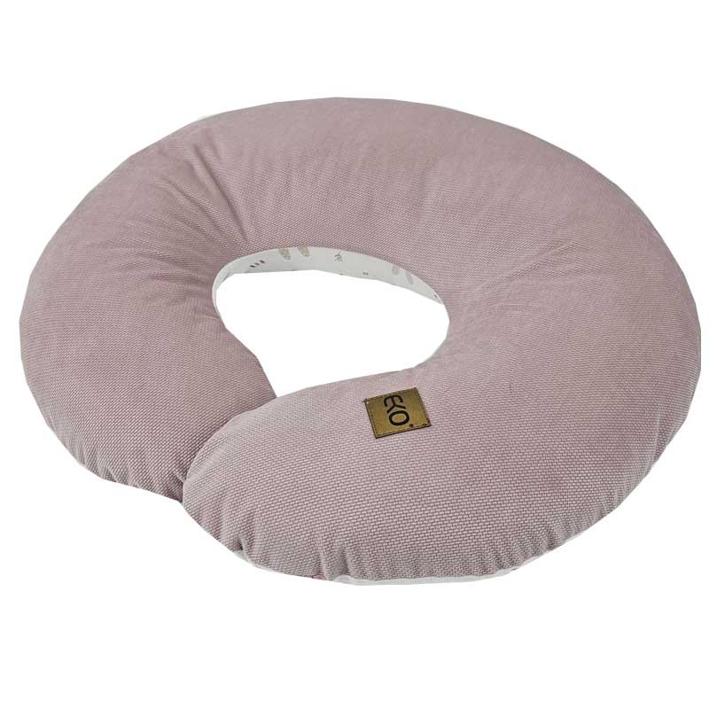 Zamatový croissant na dojčenie BUNNY/ROSE PINK