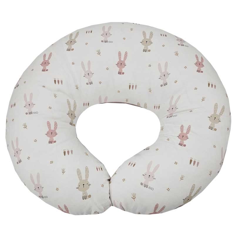 Bársony szoptatós croissant BUNNY/ROSE PINK