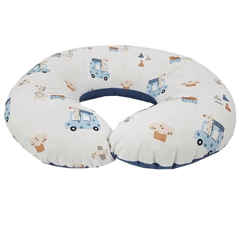 Zamatový croissant na dojčenie GIRAFFE/BLUE Zamatový croissant na dojčenie GIRAFFE/BLUE