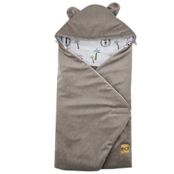 Sleeping bag for car seat VELVET 3- and 5-point belts LION/BEIGE