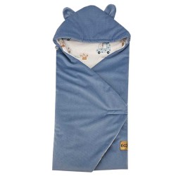 Schlafsack für VELVET Autositz 3- und 5-Punkt-Gurte GIRAFFE/BLUE