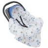 Spací pytel pro tříbodové a pětibodové pásy autosedačky VELVET GIRAFFE/BLUE Spací pytel pro tříbodové a pětibodové pásy autosedačky VELVET GIRAFFE/BLUE