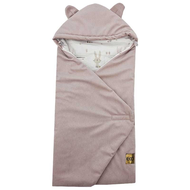 Sac de couchage pour siège auto VELVET harnais 3 points et 5 points BUNNY/ROSE PINK Sac de couchage pour siège auto VELVET harnais 3 points et 5 points BUNNY/ROSE PINK