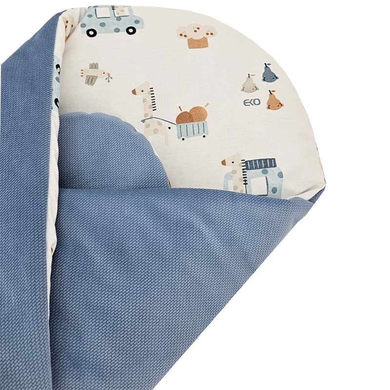 VELVET Pamučni Baby Wrap GIRAFFE/BLUE