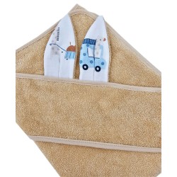 Pamut fürdőköpeny GIRAFFE/BEIGE Pamut fürdőköpeny GIRAFFE/BEIGE