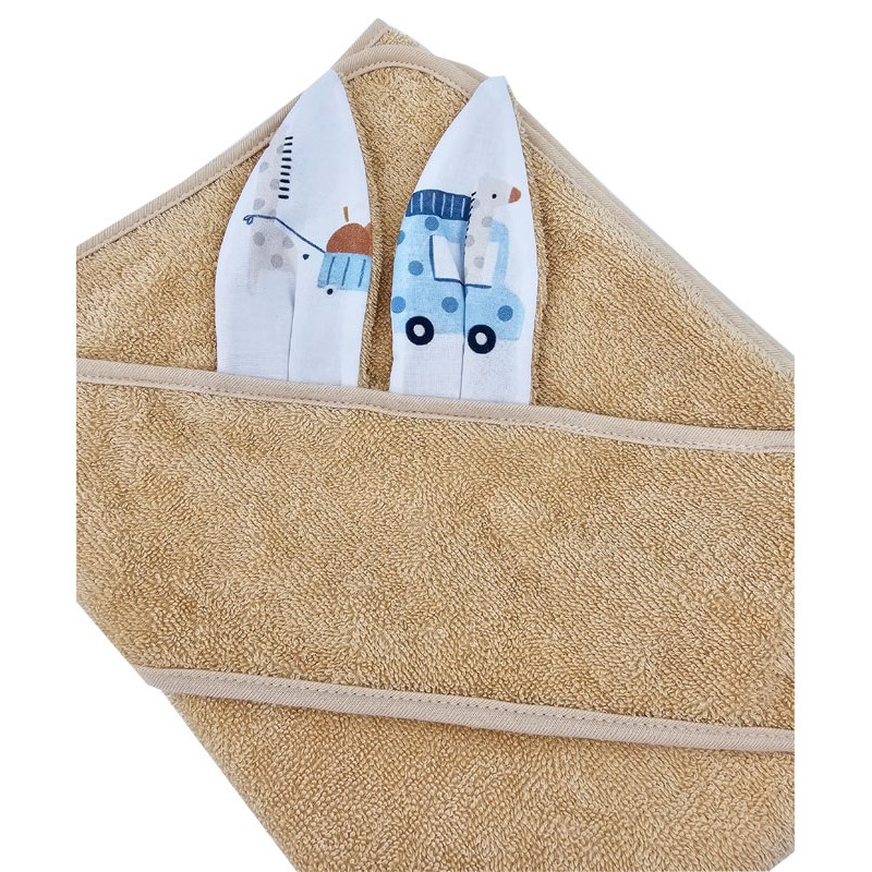 Ručnik sa Kapuljačom GIRAFFE/BEIGE Ručnik sa Kapuljačom GIRAFFE/BEIGE