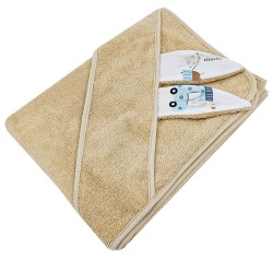 Pamut fürdőköpeny GIRAFFE/BEIGE Pamut fürdőköpeny GIRAFFE/BEIGE