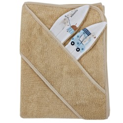 Pamut fürdőköpeny GIRAFFE/BEIGE Pamut fürdőköpeny GIRAFFE/BEIGE