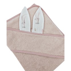Cotton bath robe BUNNY/ROSE PINK