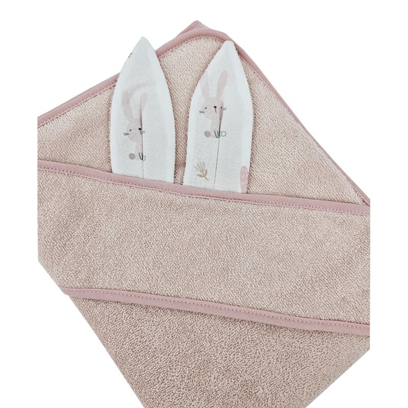Bademantel aus Baumwolle BUNNY/ROSE PINK