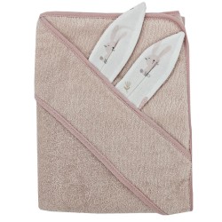 Хлопковый банный халат BUNNY/ROSE PINK