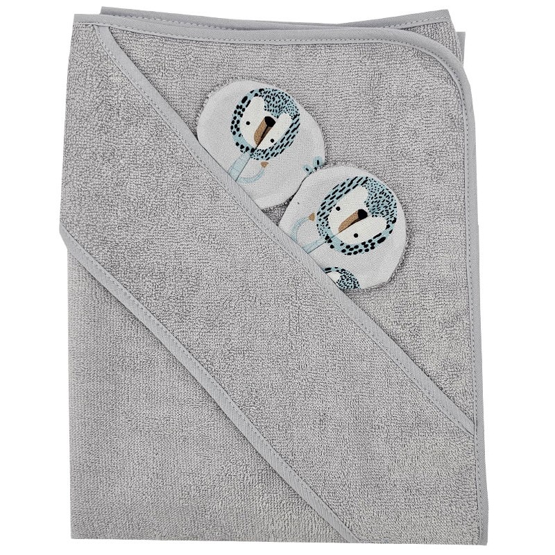 Bambusa vannas halāts LION/GREY Bambusa vannas halāts LION/GREY