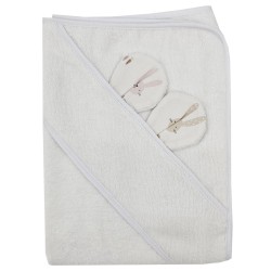 Бамбуковый халат для ванной BUNNY/WHITE
