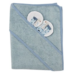 Bademantel aus Bambus GIRAFFE/BLUE Bademantel aus Bambus GIRAFFE/BLUE