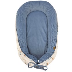 VELVET babynest GIRAFFE/BLUE