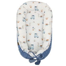 VELVET babynest GIRAFFE/BLUE VELVET babynest GIRAFFE/BLUE