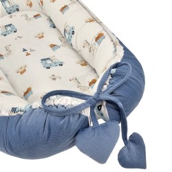 VELVET babatakaró GIRAFFE/BLUE VELVET babatakaró GIRAFFE/BLUE