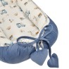 VELVET hnízdo pro miminko GIRAFFE/BLUE