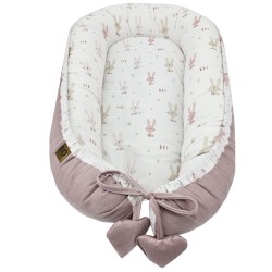 VELVET gnijezdo za bebe BUNNY/ROSE PINK VELVET gnijezdo za bebe BUNNY/ROSE PINK