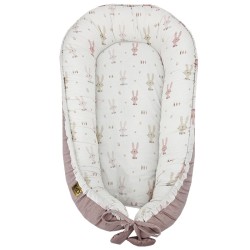 VELVET gnijezdo za bebe BUNNY/ROSE PINK VELVET gnijezdo za bebe BUNNY/ROSE PINK
