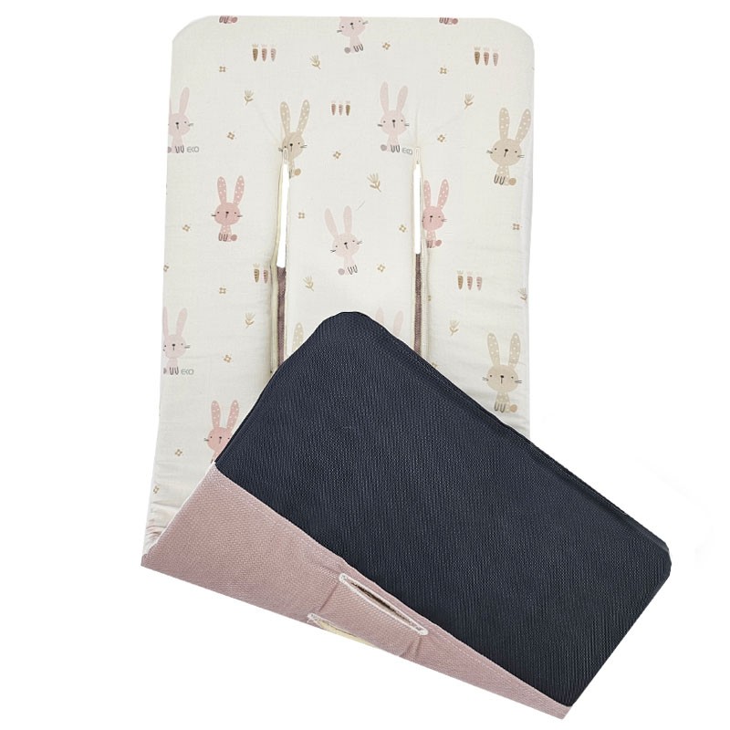 Housse de landau avec mousse MEMORY BUNNY/ROSE PINK Housse de landau avec mousse MEMORY BUNNY/ROSE PINK