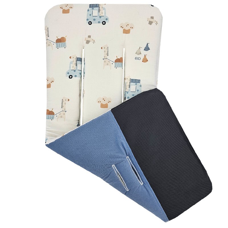 Vložka do kočíka s penou MEMORY GIRAFFE/BLUE Vložka do kočíka s penou MEMORY GIRAFFE/BLUE