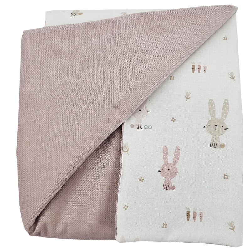 Izglītojoša sega ar oderi VELVET BUNNY/ROSE PINK