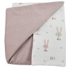 Educational blanket mat with lining VELVET BUNNY/ROSE PINK