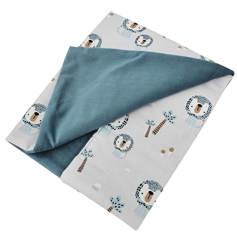 Educational blanket mat with lining VELVET LION/GREEN SEA