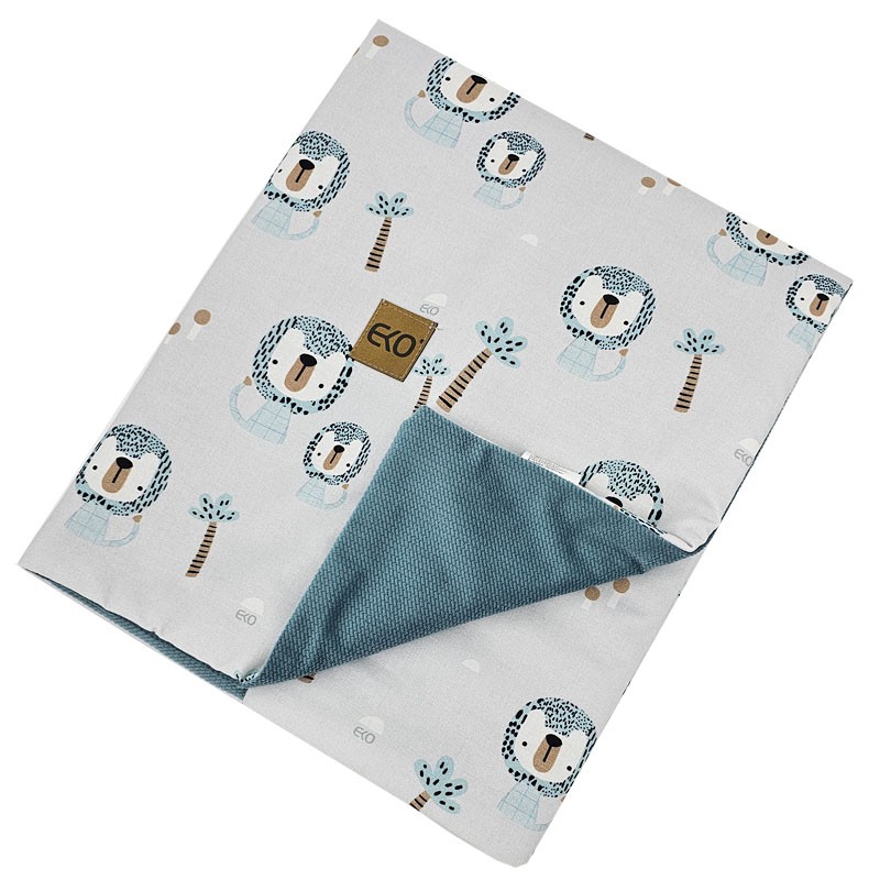 Educational blanket mat with lining VELVET LION/GREEN SEA
