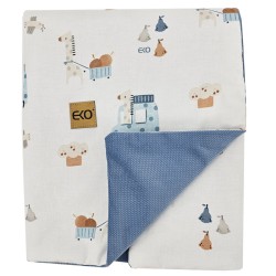 Oktatási takaró VELVET béléssel GIRAFFE/BLUE Oktatási takaró VELVET béléssel GIRAFFE/BLUE