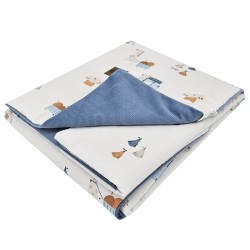 Vzdelávacia deka s podšívkou VELVET GIRAFFE/BLUE Vzdelávacia deka s podšívkou VELVET GIRAFFE/BLUE