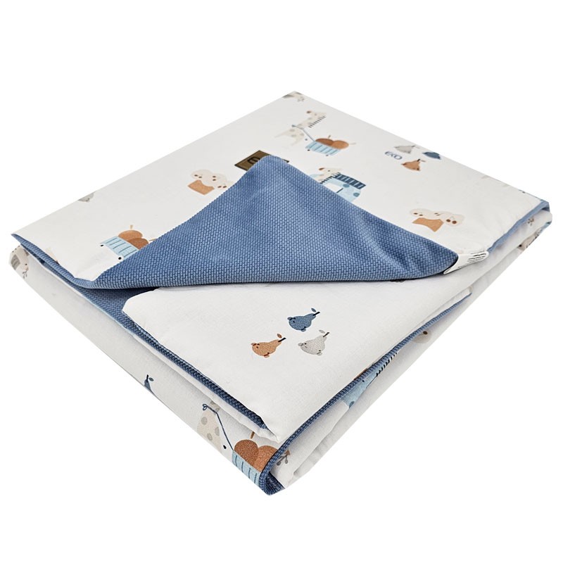 Vzdělávací deka s podšívkou VELVET GIRAFFE/BLUE Vzdělávací deka s podšívkou VELVET GIRAFFE/BLUE