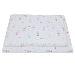 Bavlnené posteľné prádlo s potlačou - 2-dielne 120x90 cm BUNNY
