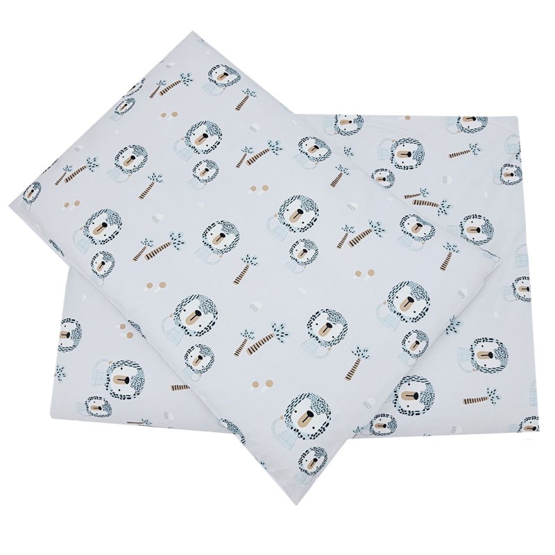Printed cotton bedding - 2-piece 135x100 cm LION