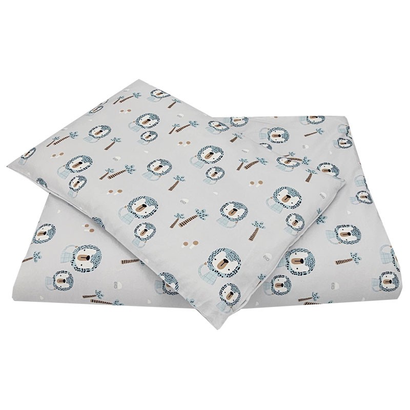 Printed cotton bedding - 2-piece 135x100 cm LION