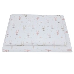 Printed cotton bedding - 2-piece 135x100 cm BUNNY