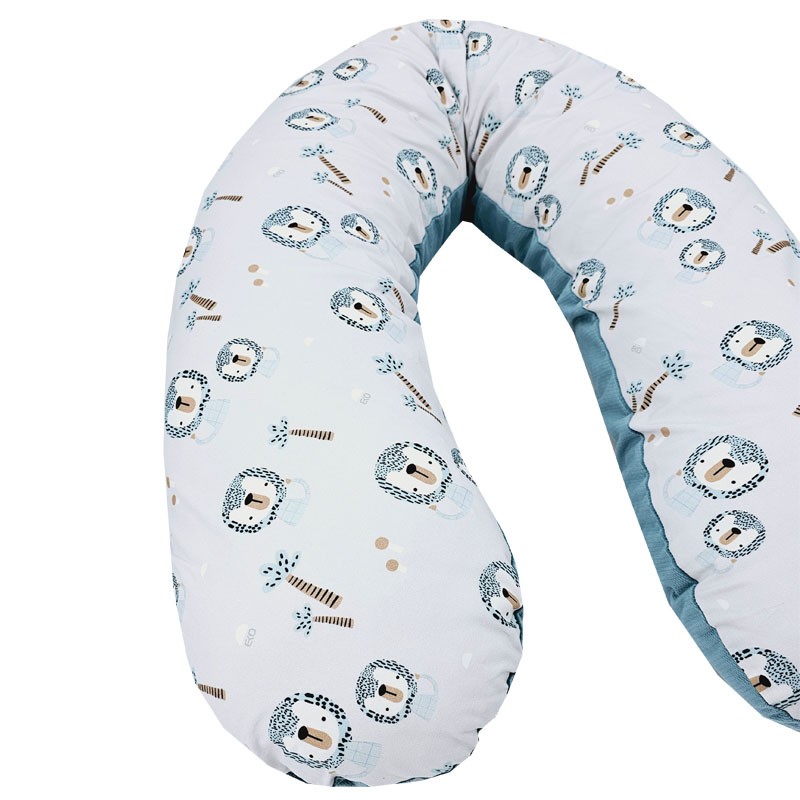 VELVET Feeding Pillow LION/GREEN SEA VELVET Feeding Pillow LION/GREEN SEA